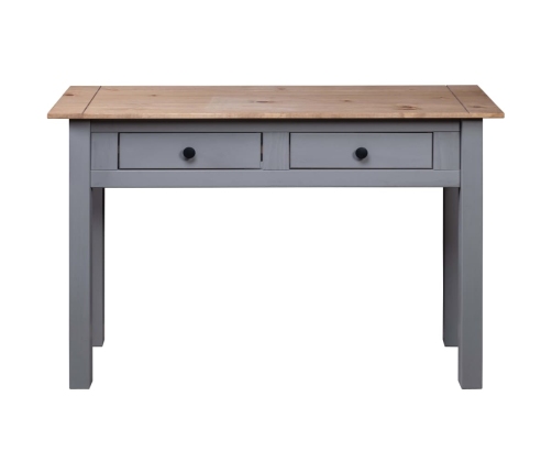 Mesa consola madera maciza pino estilo Panamá gris 110x40x72 cm