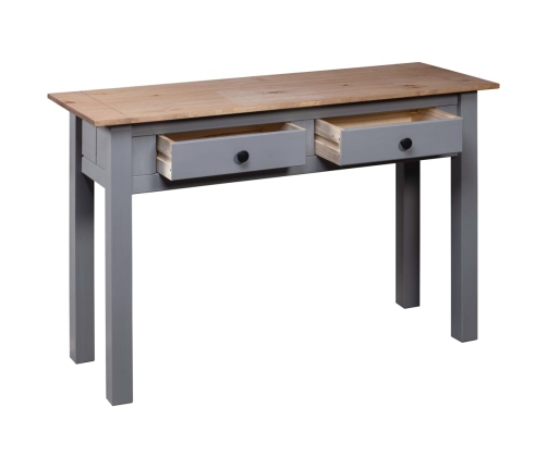 Mesa consola madera maciza pino estilo Panamá gris 110x40x72 cm