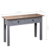 Mesa consola madera maciza pino estilo Panamá gris 110x40x72 cm