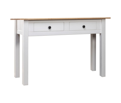 Mesa consola madera maciza pino Panamá blanco 110x40x72cm