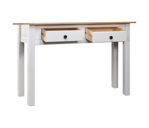 Mesa consola madera maciza pino Panamá blanco 110x40x72cm