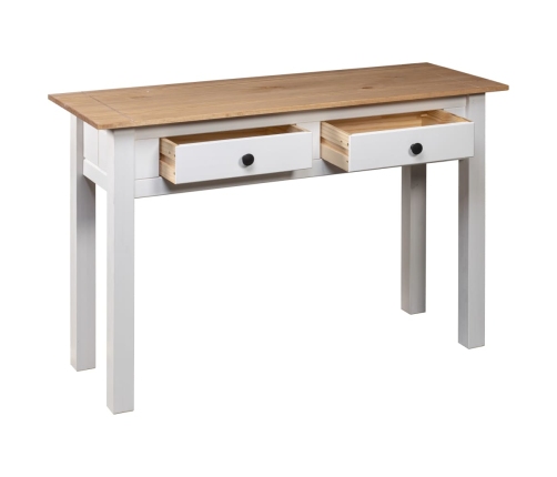 Mesa consola madera maciza pino Panamá blanco 110x40x72cm