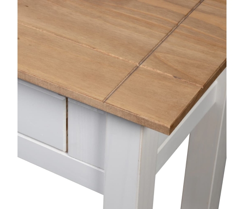 Mesa consola madera maciza pino Panamá blanco 110x40x72cm