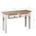 Mesa consola madera maciza pino Panamá blanco 110x40x72cm