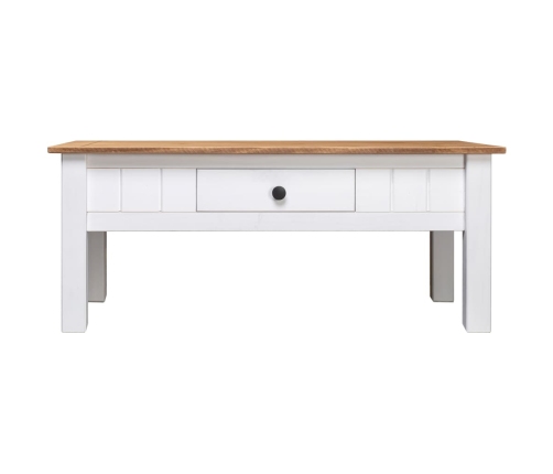 vidaXL Mesa de centro madera de pino estilo Panamá blanco 100x60x45 cm