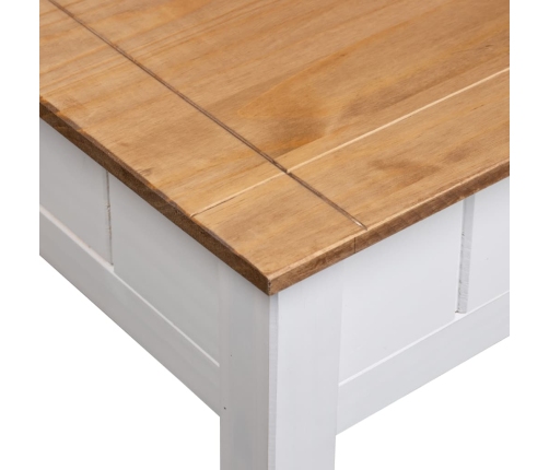 vidaXL Mesa de centro madera de pino estilo Panamá blanco 100x60x45 cm