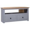 vidaXL Mueble esquinero TV madera pino estilo Panamá gris 93x49x49 cm