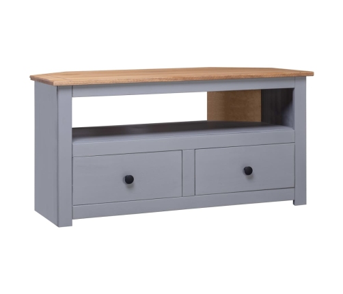 vidaXL Mueble esquinero TV madera pino estilo Panamá gris 93x49x49 cm