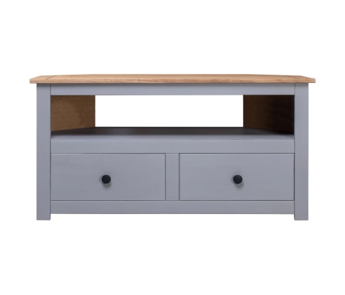 vidaXL Mueble esquinero TV madera pino estilo Panamá gris 93x49x49 cm