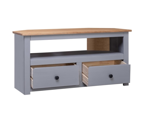 vidaXL Mueble esquinero TV madera pino estilo Panamá gris 93x49x49 cm