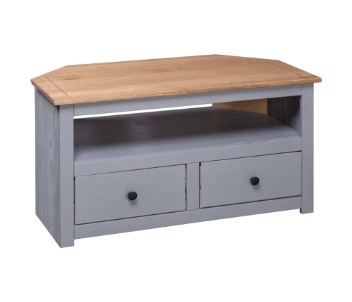 vidaXL Mueble esquinero TV madera pino estilo Panamá gris 93x49x49 cm