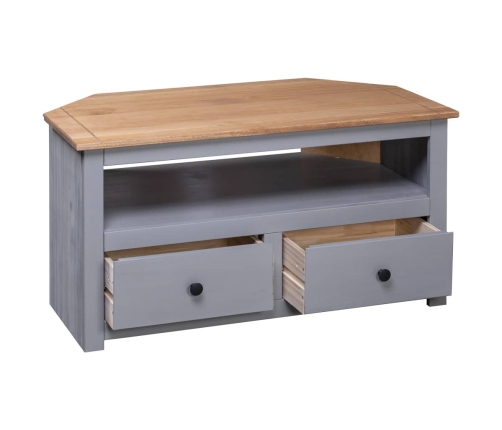 vidaXL Mueble esquinero TV madera pino estilo Panamá gris 93x49x49 cm