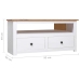 Mueble esquinero TV madera pino estilo Panamá blanco 93x49x49cm