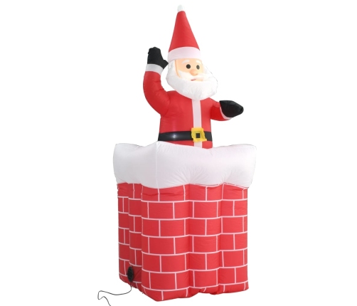 Papá Noel y chimenea inflables con movimiento y LED IP44 180cm