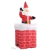 Papá Noel y chimenea inflables con movimiento y LED IP44 180cm