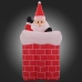 Papá Noel y chimenea inflables con movimiento y LED IP44 180cm