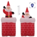 Papá Noel y chimenea inflables con movimiento y LED IP44 180cm