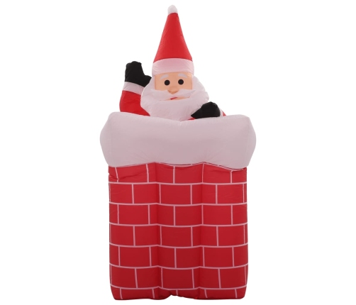 Papá Noel y chimenea inflables con movimiento y LED IP44 180cm