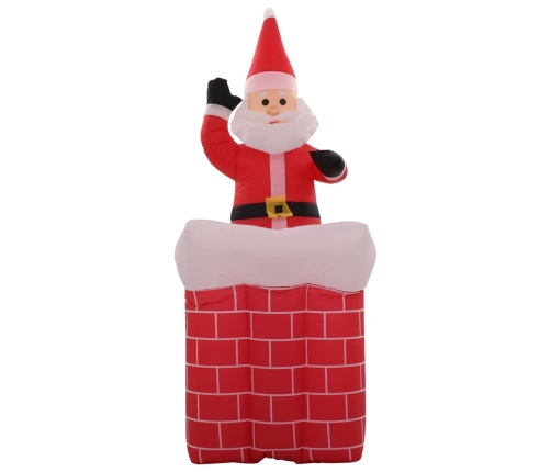 Papá Noel y chimenea inflables con movimiento y LED IP44 180cm