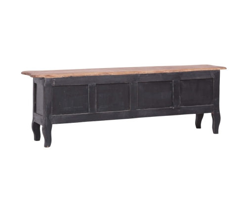 Mueble para TV de madera maciza reciclada negro 120x30x40 cm