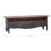 Mueble para TV de madera maciza reciclada negro 120x30x40 cm