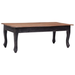 Mesa de centro de madera maciza de caoba negra 120x60x45 cm