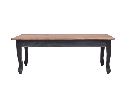 Mesa de centro de madera maciza de caoba negra 120x60x45 cm