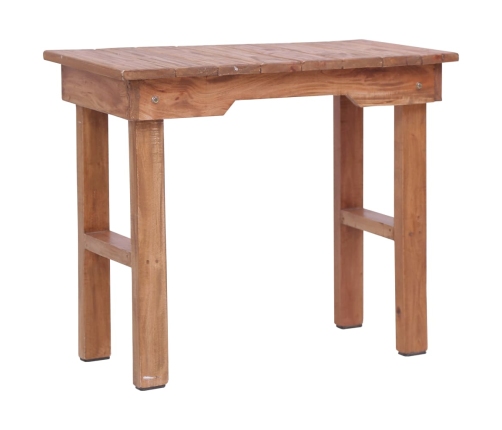 Mesa auxiliar de madera maciza de caoba marrón 70x35x60 cm