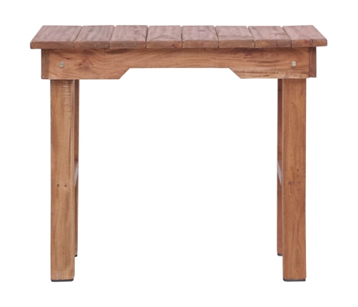 Mesa auxiliar de madera maciza de caoba marrón 70x35x60 cm