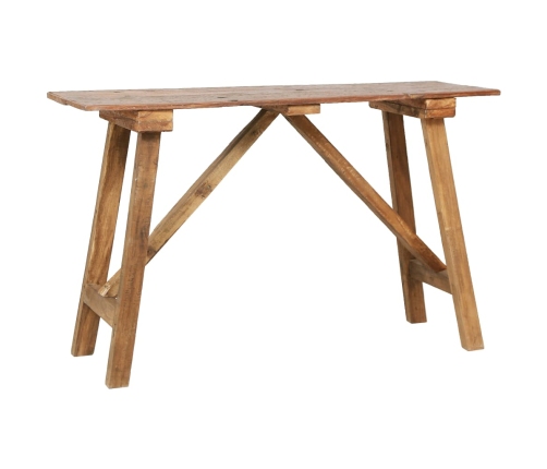 Mesa consola de madera reciclada mixta 130x40x80 cm