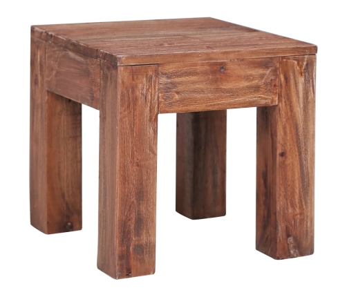 Mesa de centro de madera maciza reciclada 30x30x30 cm