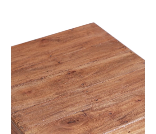 Mesa de centro de madera maciza reciclada 53x50x50 cm