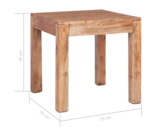 Mesa de centro de madera maciza de caoba 53x50x50 cm