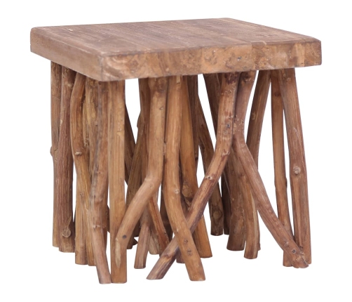 Mesa de centro de troncos madera maciza 40x40x40 cm