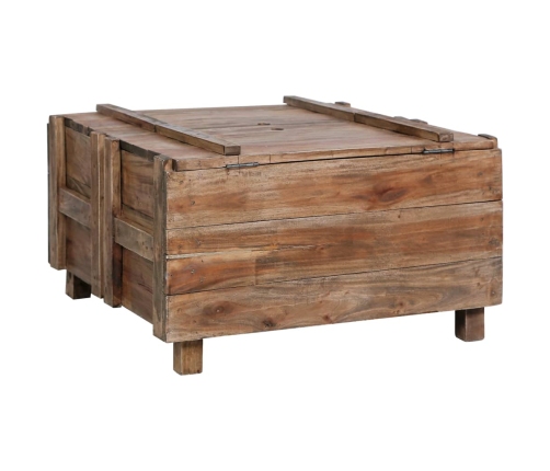 Mesa de centro madera maciza de caoba 65x65x38 cm