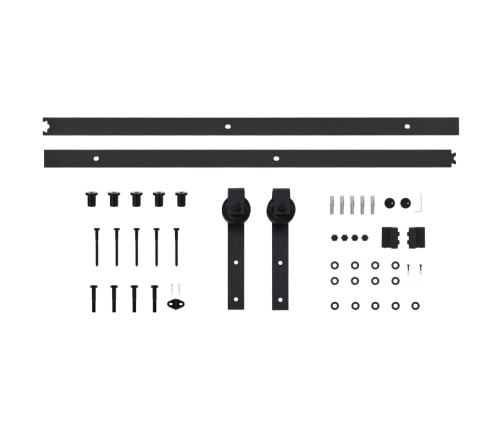 Kit de herrajes para puertas correderas SKIEN acero negro 200cm