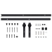 Kit de herrajes para puertas correderas SKIEN acero negro 200cm