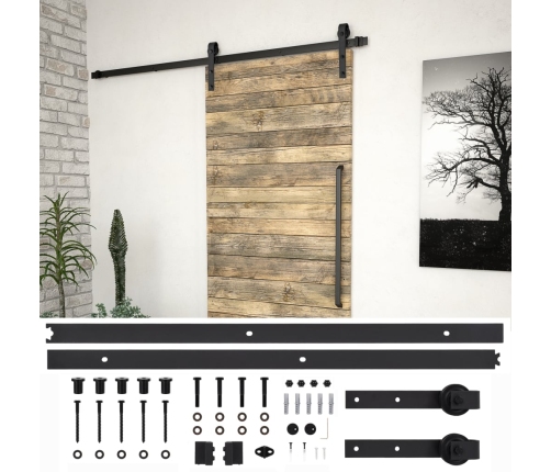 Kit de herrajes para puertas correderas SKIEN acero negro 200cm