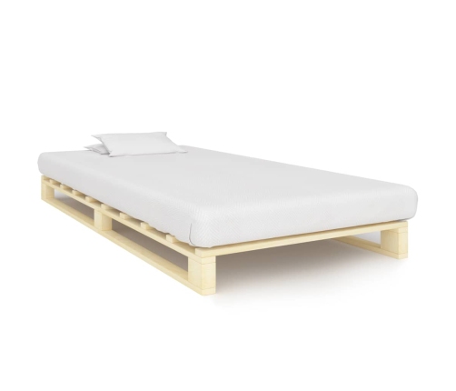 Estructura de cama de palés madera maciza de pino 90x200 cm