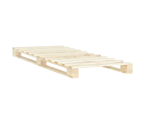 Estructura de cama de palés madera maciza de pino 90x200 cm