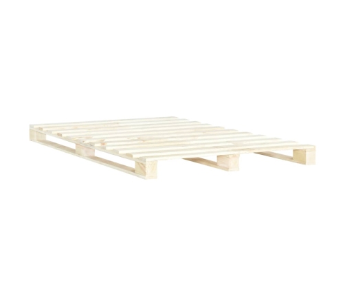 Estructura de cama de palets madera maciza de pino 160x200 cm