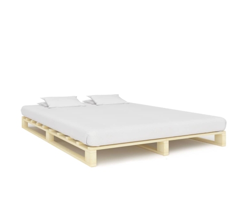 vidaXL Estructura de cama de palés madera maciza de pino 180x200 cm