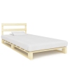 Estructura cama palets sin colchón madera maciza pino 90x200 cm