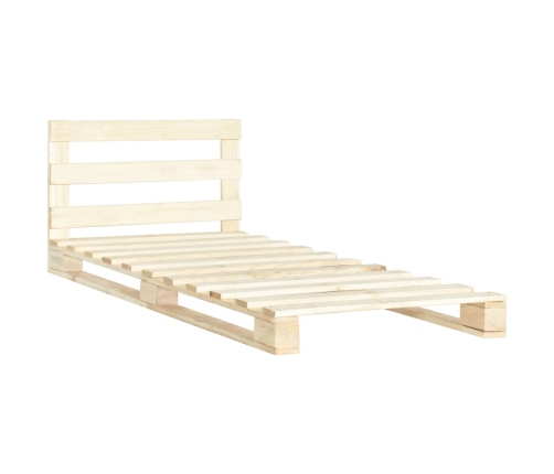 Estructura cama palets sin colchón madera maciza pino 90x200 cm