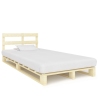 Estructura cama palets sin colchón madera maciza pino 120x200cm