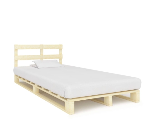 Estructura cama palets sin colchón madera maciza pino 120x200cm