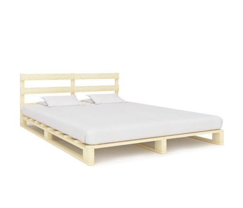 Estructura de cama de palés madera maciza de pino 160x200 cm