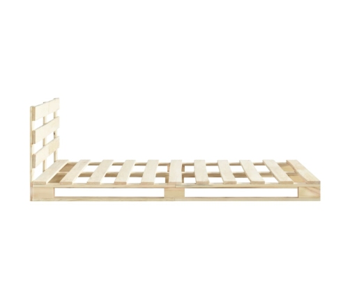 Estructura de cama de palets madera maciza de pino 200x200 cm