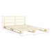 Estructura de cama de palets madera maciza de pino 200x200 cm