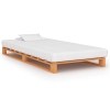 Estructura de cama de palés madera maciza pino marrón 100x200cm